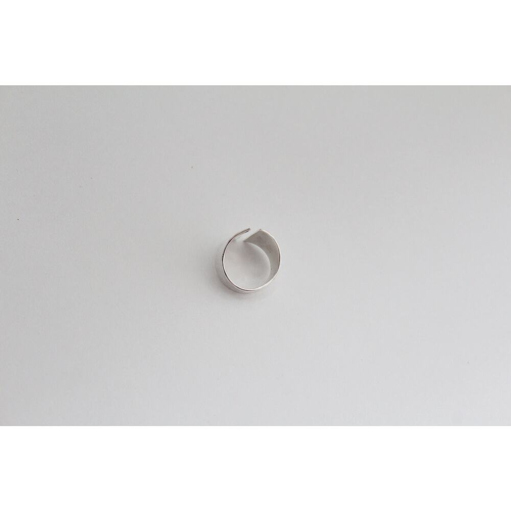 Sterling Silver Adjustable Hammered Shield Ring, … - image 8